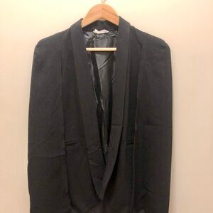 Sophie Rue Elegant Black Sleeveless Tuxedo Blazer size Medium